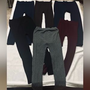 Bundle of Sofra fleece lined leggings/tights. Multicolor size M